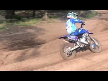 Yamaha rider Jayson v Drunen training in the deep sand of overloon