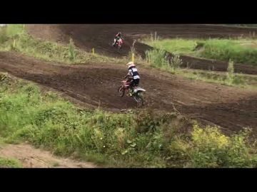 Yamaha grizzly junior rider Jayson van Drunen heat 2 at the Dutch championship Lelystad
