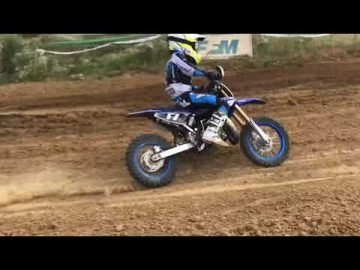 Yamaha factory junior rider Jayson van Drunen training for grand finsl Emx 65cc @ Loket